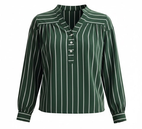 "Kelly" Striped Blouse - The Katie Grace Boutique