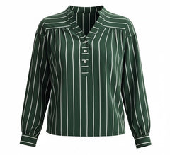 "Kelly" Striped Blouse - The Katie Grace Boutique