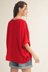 "Georgia" Batwing Blouse, 2 colors - The Katie Grace Boutique