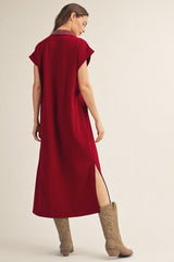 "Terry" Luxe Knit Midi Dress - The Katie Grace Boutique