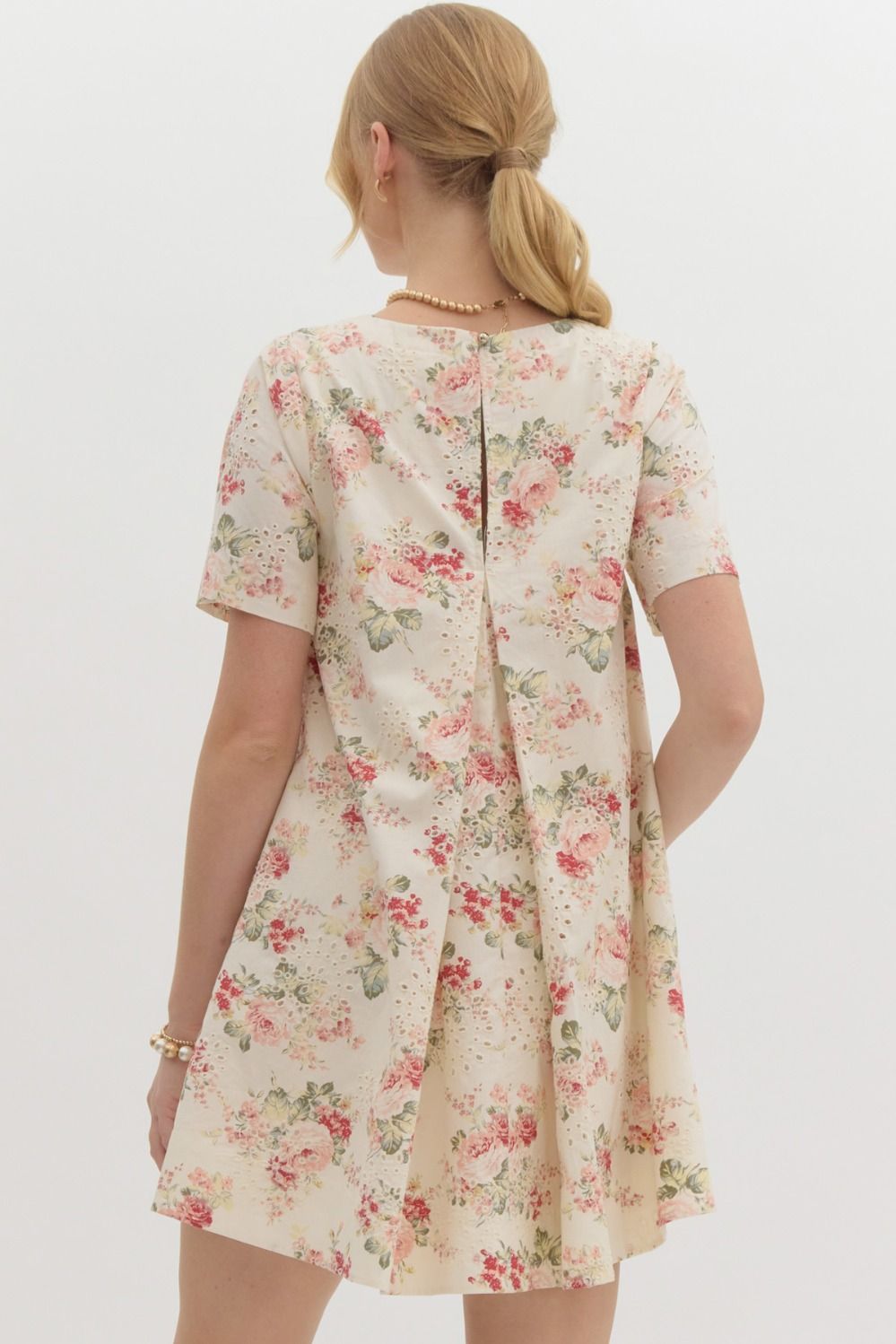 "Michelle" Eyelet Embroidered Dress - The Katie Grace Boutique