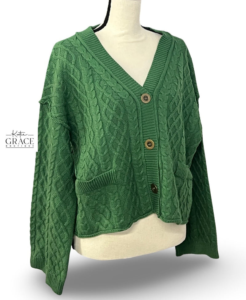 "Tara" Sweater Cardigan - The Katie Grace Boutique