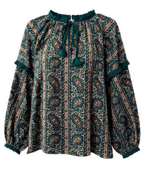 "Polly"  Paisley Blouse, 2 colors - The Katie Grace Boutique