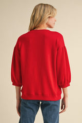 "Jade" 3/4 Luxe Pullover - The Katie Grace Boutique
