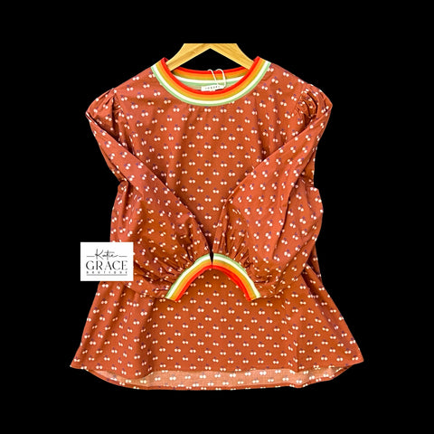 "Cherry" 3/4 Sleeve Top - The Katie Grace Boutique