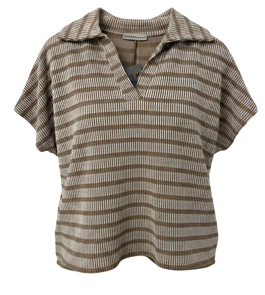 "Kelsey" Collared Top - The Katie Grace Boutique