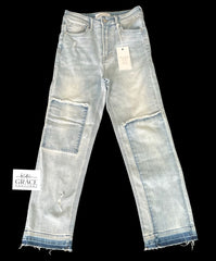 "Jodie" Distressed Cropped Jeans - The Katie Grace Boutique