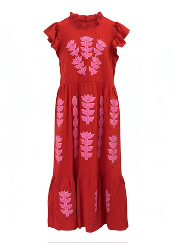 "Shelly" Embroidered Dress - The Katie Grace Boutique