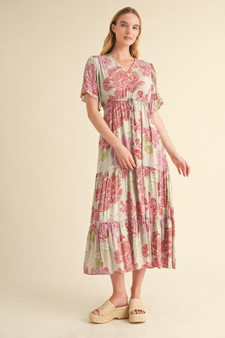 "Lena"Midi Dress - The Katie Grace Boutique