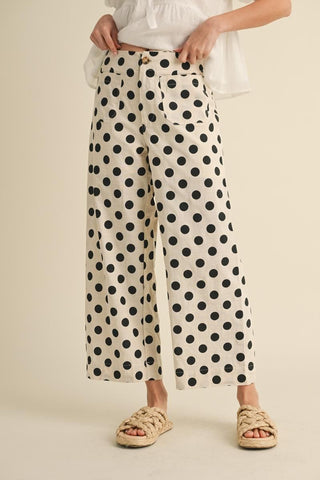 "Abby" Polka Dot Pants, Plus - The Katie Grace Boutique
