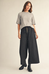 "Cloe" Wide Denim Jeans, Black - The Katie Grace Boutique