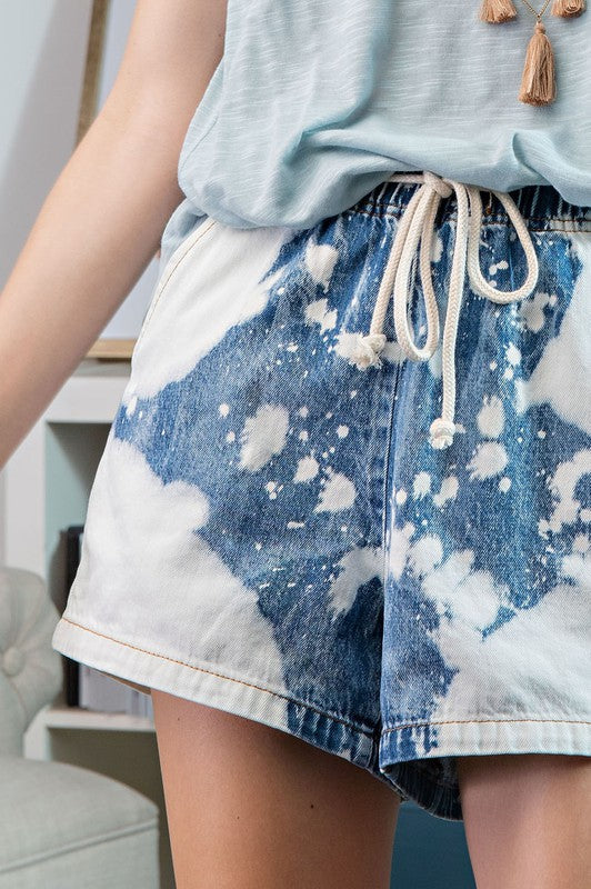 Bleached Denim Shorts - The Katie Grace Boutique