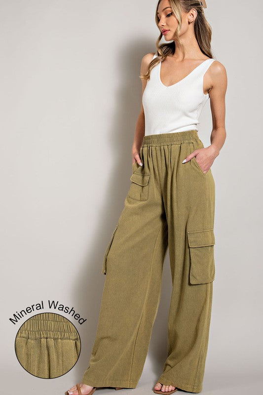"Margret" Wide Leg Cargo Pants - The Katie Grace Boutique