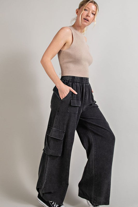"Margret" Wide Leg Cargo Pants - The Katie Grace Boutique
