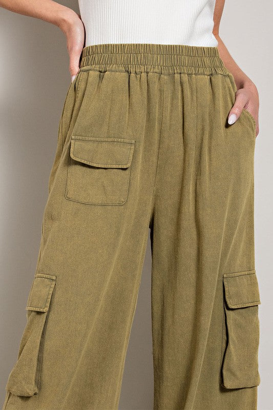 "Margret" Wide Leg Cargo Pants - The Katie Grace Boutique