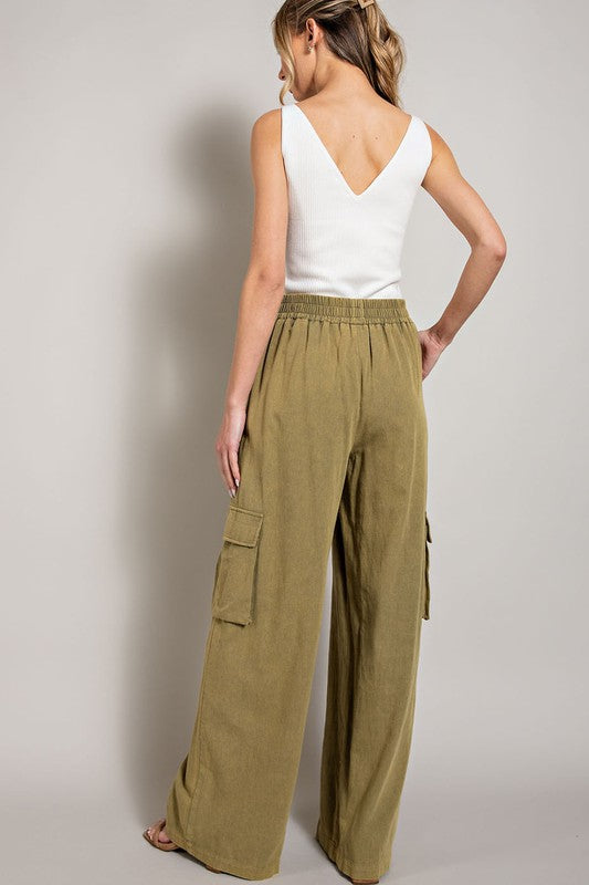 "Margret" Wide Leg Cargo Pants - The Katie Grace Boutique