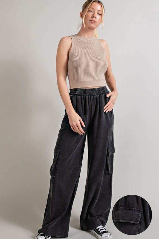 "Margret" Wide Leg Cargo Pants - The Katie Grace Boutique
