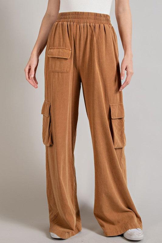 "Margret" Wide Leg Cargo Pants - The Katie Grace Boutique