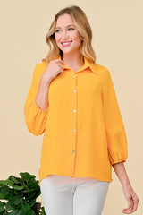 "Sydney" Button Down Blouse - The Katie Grace Boutique
