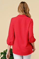 "Sydney" Button Down Blouse - The Katie Grace Boutique