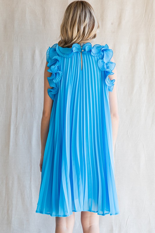 "Kelly" Pleated Dress, 2 colors - The Katie Grace Boutique