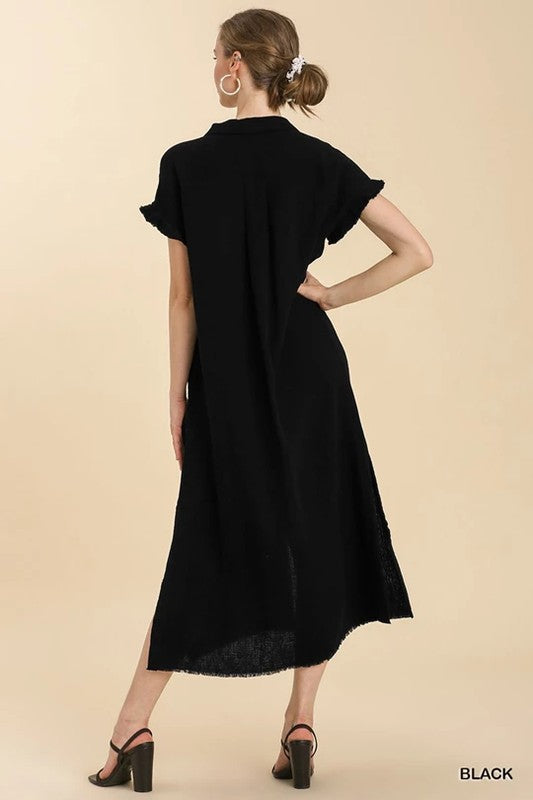"Kallie" Soft Cotton Midi Dress - The Katie Grace Boutique