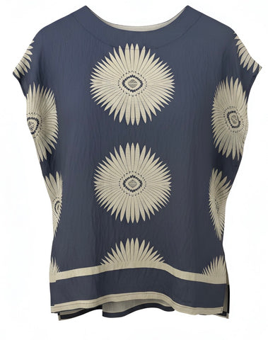 "Sky" Boxy Blouse, - The Katie Grace Boutique