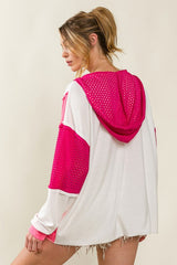 "Ziggy" Mesh Hooded Top - The Katie Grace Boutique