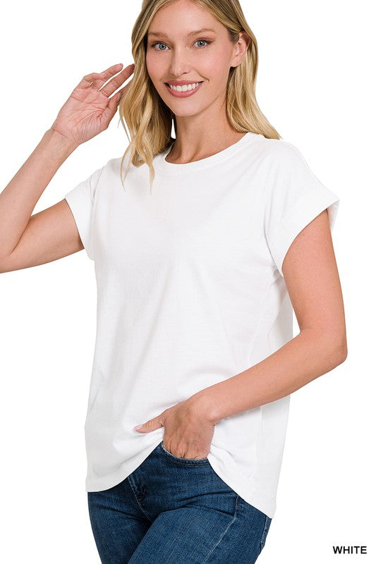 "Aubrey" The Perfect Basic Tee - The Katie Grace Boutique