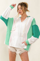 "Ziggy" Mesh Hooded Top - The Katie Grace Boutique