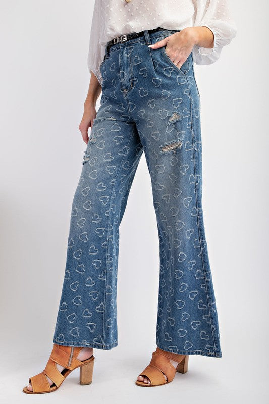 "Maxine" Heart Jeans - The Katie Grace Boutique
