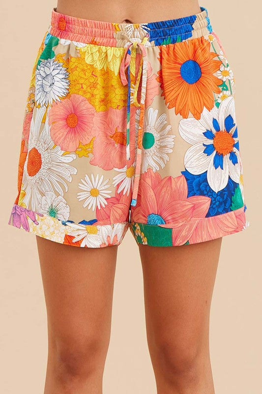 "Diana" Floral Shorts - The Katie Grace Boutique
