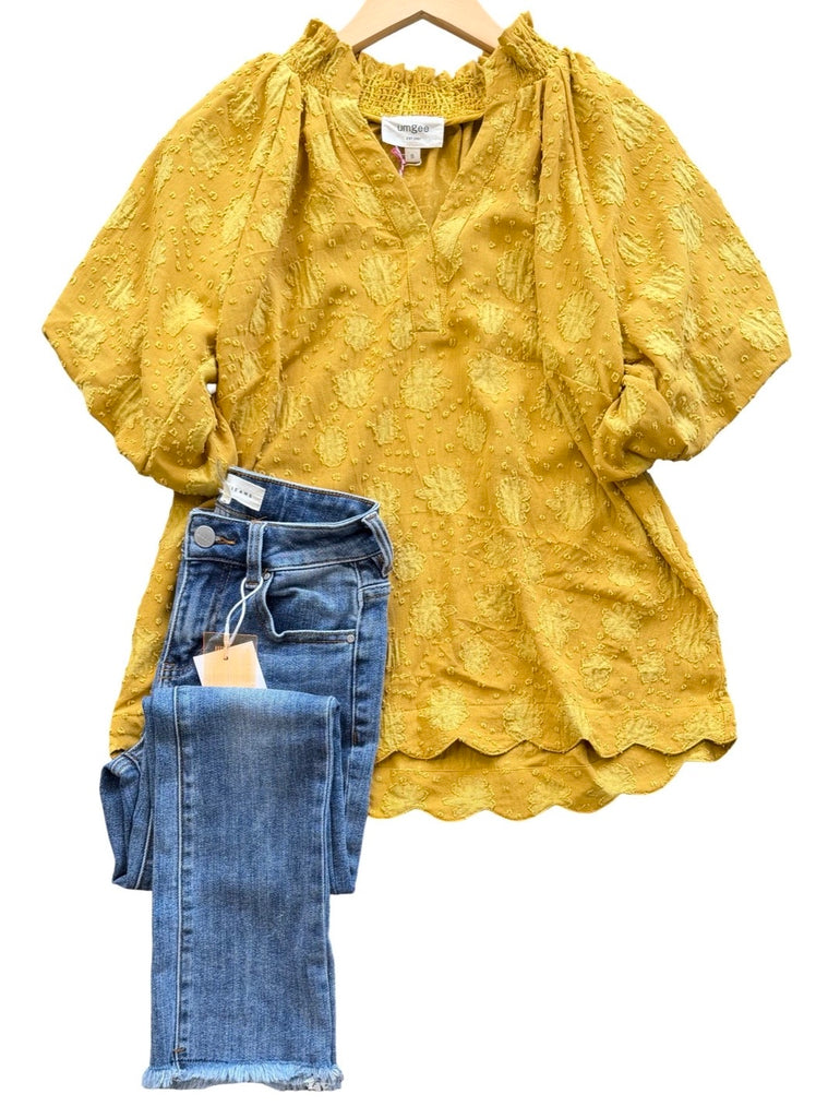 "Sunny" Textured Blouse
