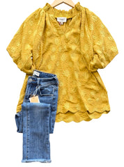 "Sunny" Textured Blouse