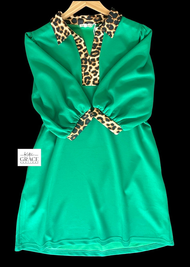 "Fiona" Leopard Print Dress, 2 colors - The Katie Grace Boutique