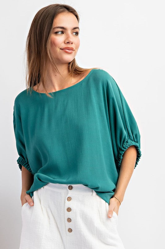 "Ellie" Dolman Blouse - The Katie Grace Boutique
