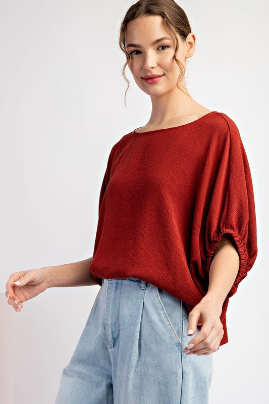 "Ellie" Dolman Blouse - The Katie Grace Boutique