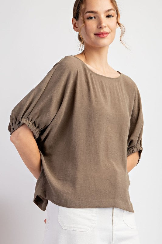 "Ellie" Dolman Blouse - The Katie Grace Boutique