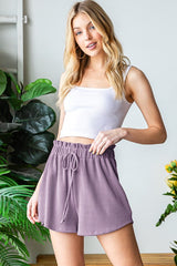 "Erin" Curly  Ribbed Shorts - The Katie Grace Boutique