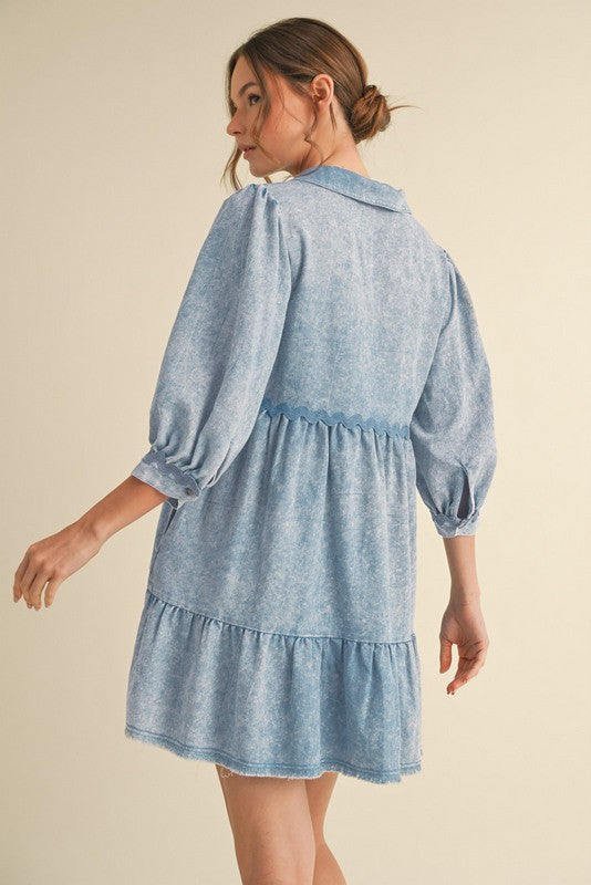 "Londyn" Mineral Washed Dress - The Katie Grace Boutique