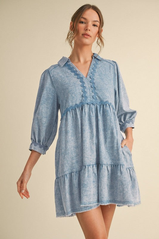 "Londyn" Mineral Washed Dress - The Katie Grace Boutique