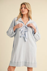 "Alaina" French Terry Dress - The Katie Grace Boutique