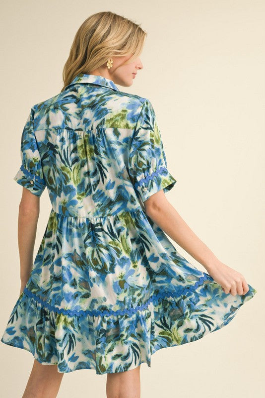 "Britt" Printed Dress - The Katie Grace Boutique
