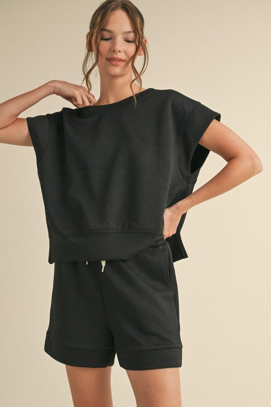 "Jessica" Matching Separates, Black - The Katie Grace Boutique