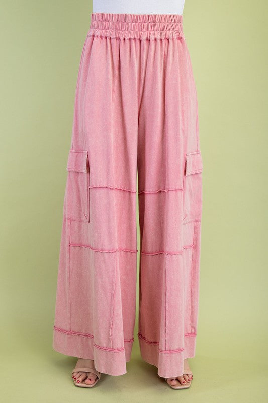 "Brittani" Mineral Washed Pants, 3 colors - The Katie Grace Boutique