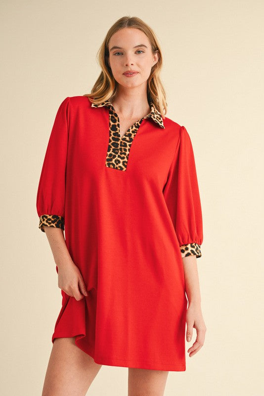"Fiona" Leopard Print Dress, 2 colors - The Katie Grace Boutique