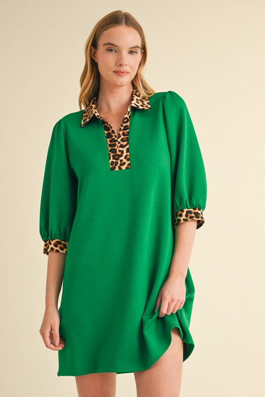 "Fiona" Leopard Print Dress, 2 colors - The Katie Grace Boutique