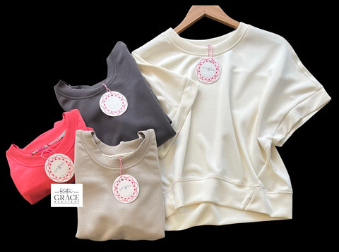 "Kristi" Cupro Dolman Top, 4 colors - The Katie Grace Boutique