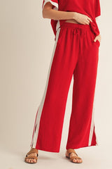 "Selma" Matching Air Flow Separates, Red - The Katie Grace Boutique