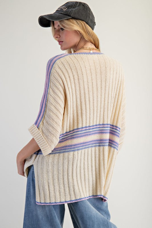"Cassidy" Short Sleeve Sweater, 2 colors - The Katie Grace Boutique